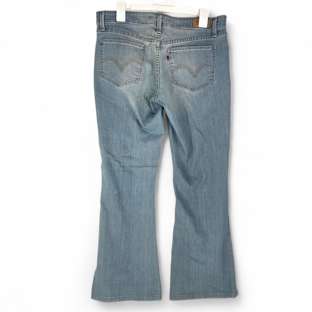 Levis 518 Bootcut Jeans Womens 11 Medium Wash Blue Denim Mid Rise Stretch - Picture 2 of 16